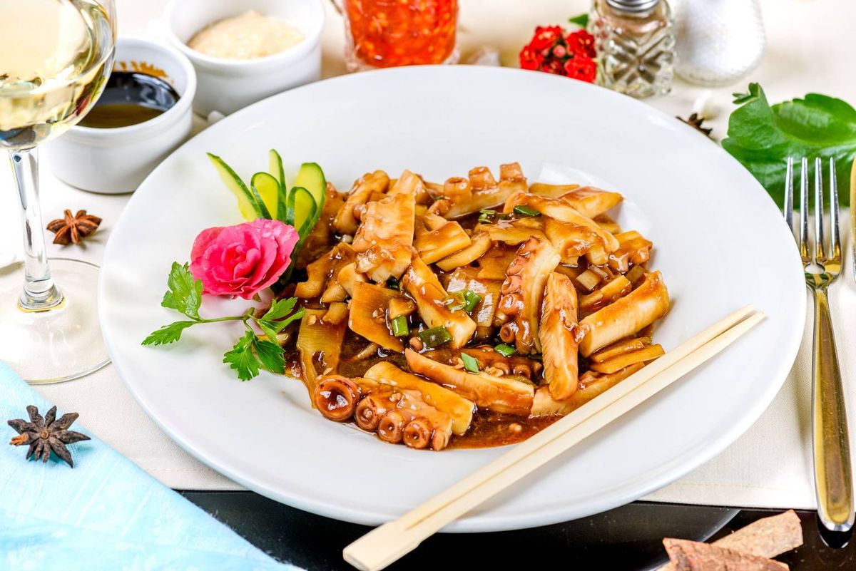 Caracatiță cu Muguri de Bambus